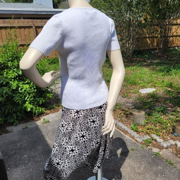 [EUC] VTG Hypnotized Brown & Cream Geometric Pattern Midi Skirt, Pull-on, Medium - Picture 6 of 11